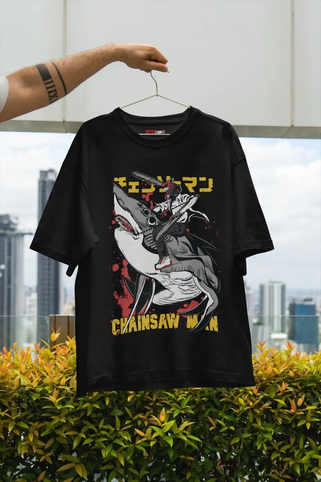 Chainsaw Man Anime Inspired Graphic T-Shirt, Unique Manga Character Design