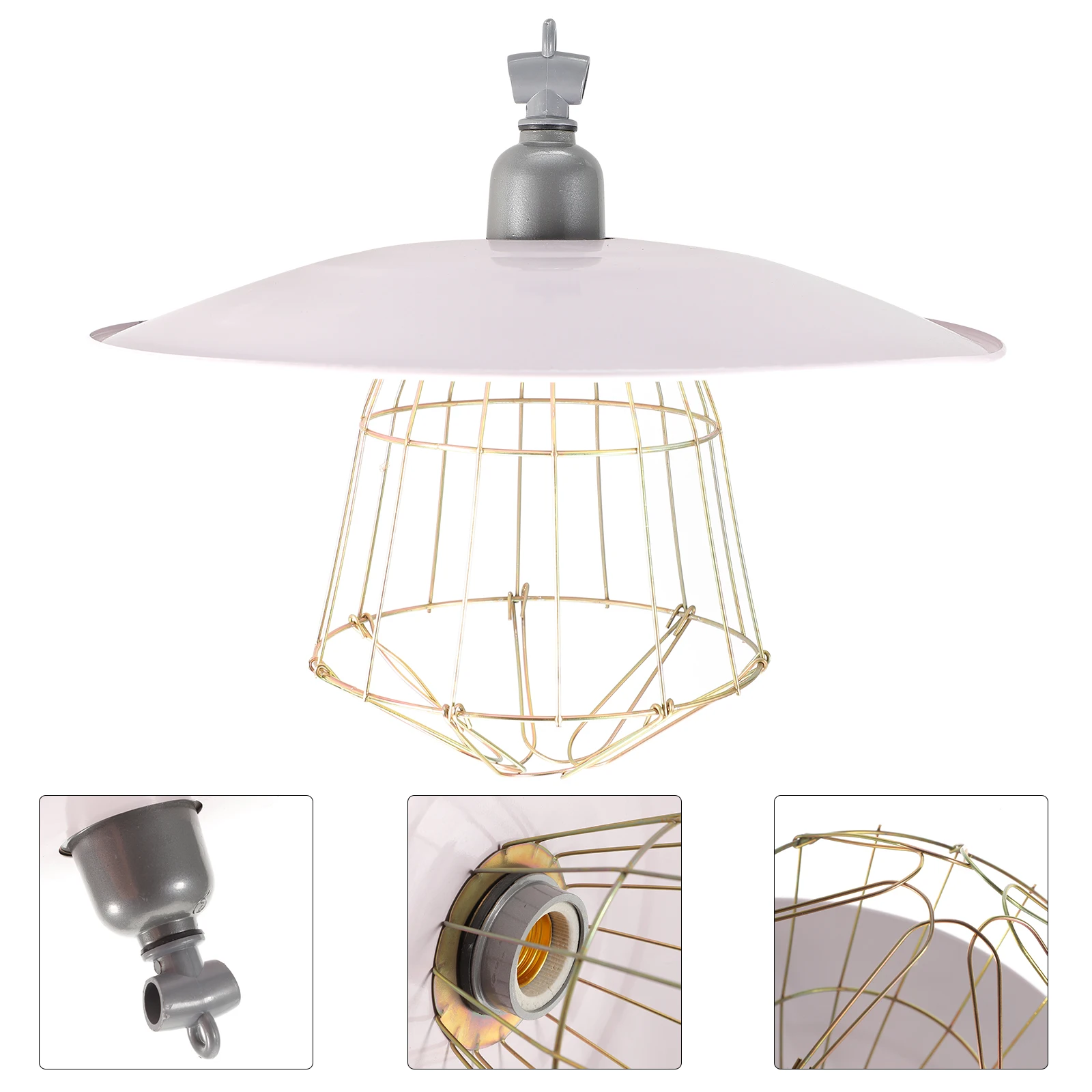 

Livestock Warming Lamp Heat Preservation Tool Durable Iron High Safety Anti Scald Easy Install Practical Heating Pet Supplies