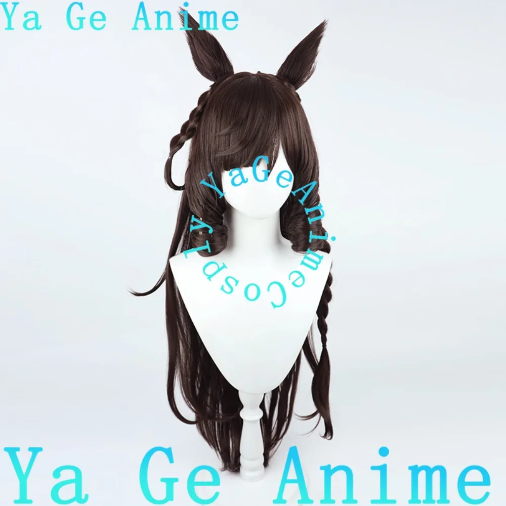 أوما موسومي بريتي ديربي دايتشي روبي شعر مستعار تأثيري مع آذان وذيل أنيمي لعبة هالوين عرض الواقع شعر مستعار