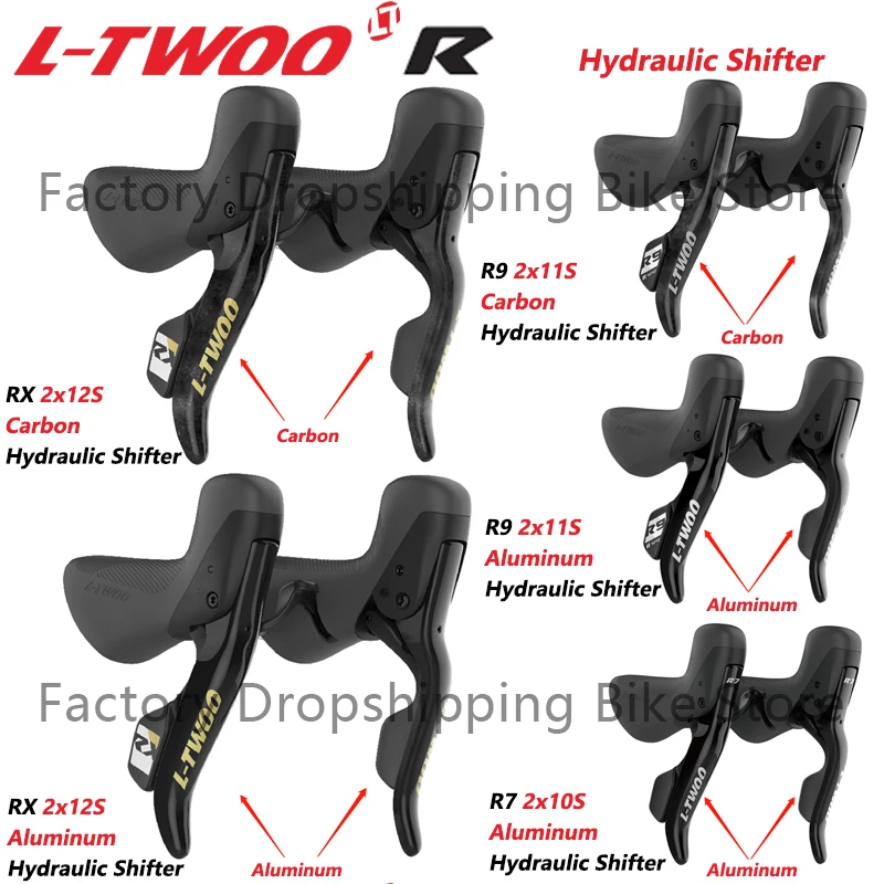 LTWOO RX/R9/R7 Road Bike Hydraulic Disc Brake Shifter Levers 2x12/2x11/2x10 Speed Carbon Switch Bicycle Shifter