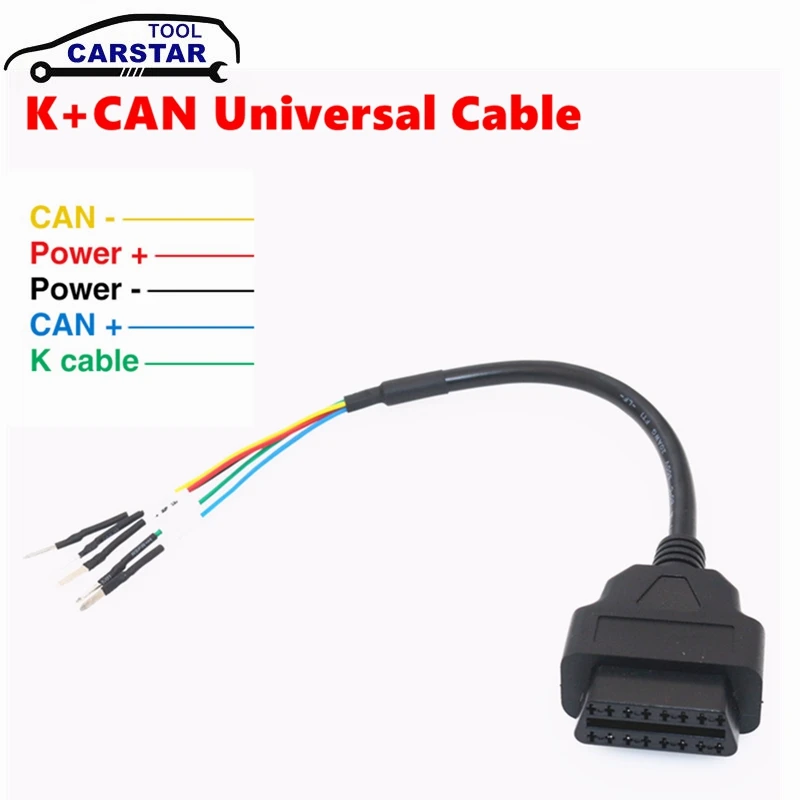 OBD2 Connector for Motorcycle Motorbike K+CAN K CAN OBD2 Scanner Cable K Line Can Line Power Cable Motorcycle Diagnostic Cable