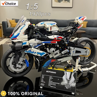 2025Motorcycle Building Bocks Simulation Motorcycle Model Decoration Assembly Model Difficult Toy Boy Educational Creature Gifts