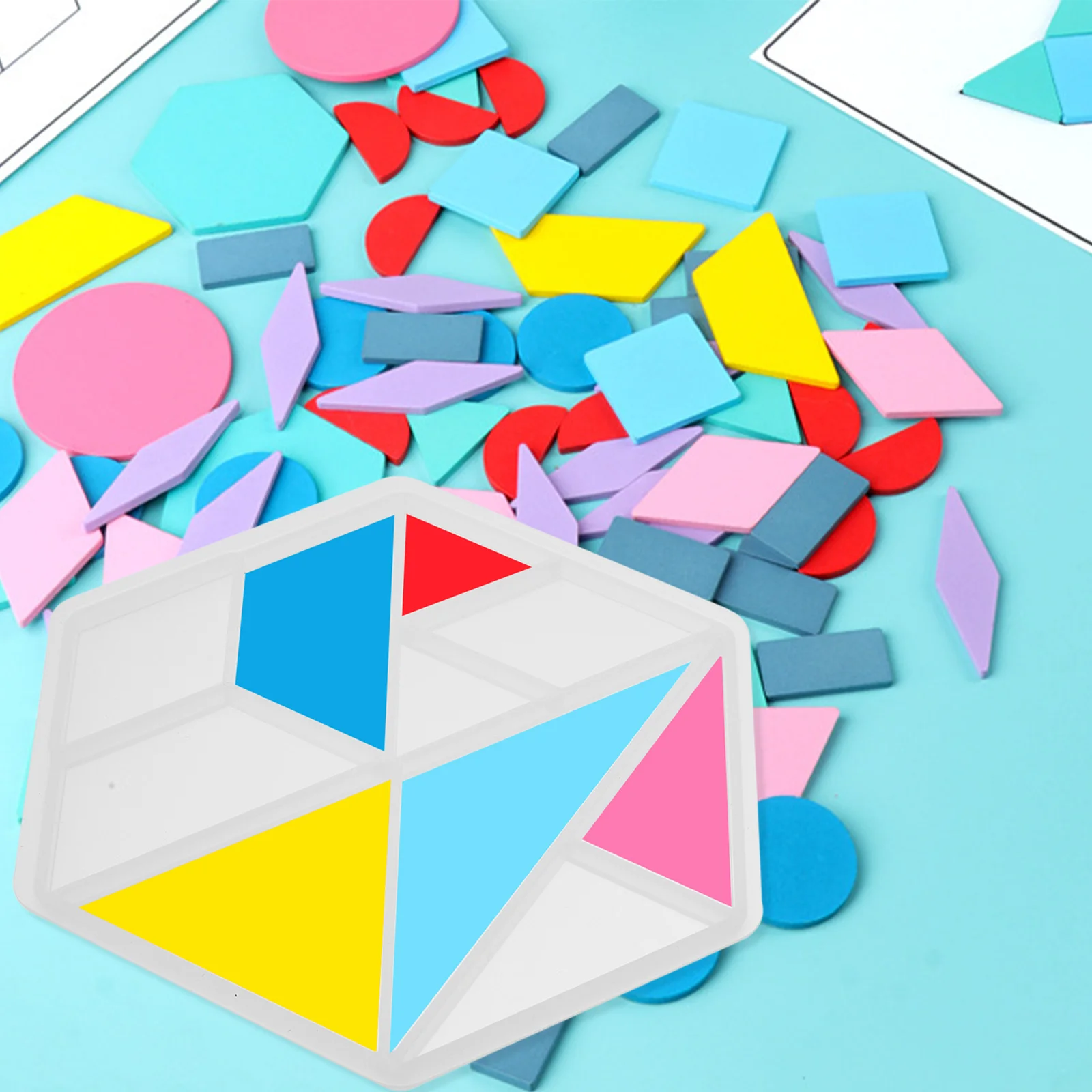 3Pcs Jigsaw Puzzle Molds DIY Manual Molds Premium Silicone Material Nondeformable Safe for Creative Crafts and Home Decor