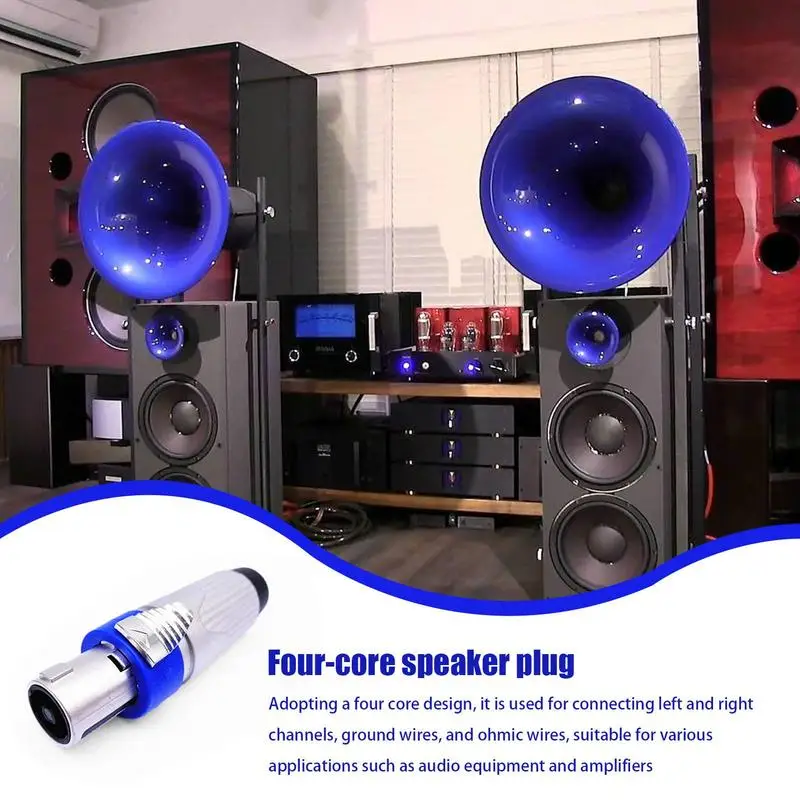 سدادة مكبر صوت مع كابل ميكروفون ، قفل ملتوي ، قابس صوت ، مضخم صوت ، متعدد الوظائف ، 4 أعمدة