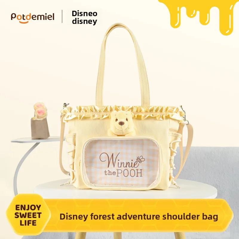 

Potdemiel Soft Plush Crossbody with Strap Creative Hunny Jar Shape Bag Official Disney Winnie Itabag Anime Convention TrendyOOTD