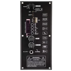 Placa amplificadora de 3,7 V, altavoz cuadrado de baile de 20W, compatible con Bluetooth, AUX, u-disk, altavoz de grabación, 4 canales, 2 bajos, 2 agudos