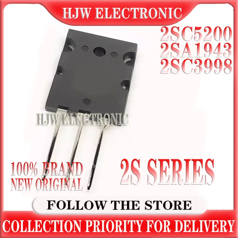 

6PCS 2SC5200 TO-3P C5200 5200 2SA1943 A1943 2SC3998 TO-3PL transistor 3pairs (2SC5200 +2SA1943)