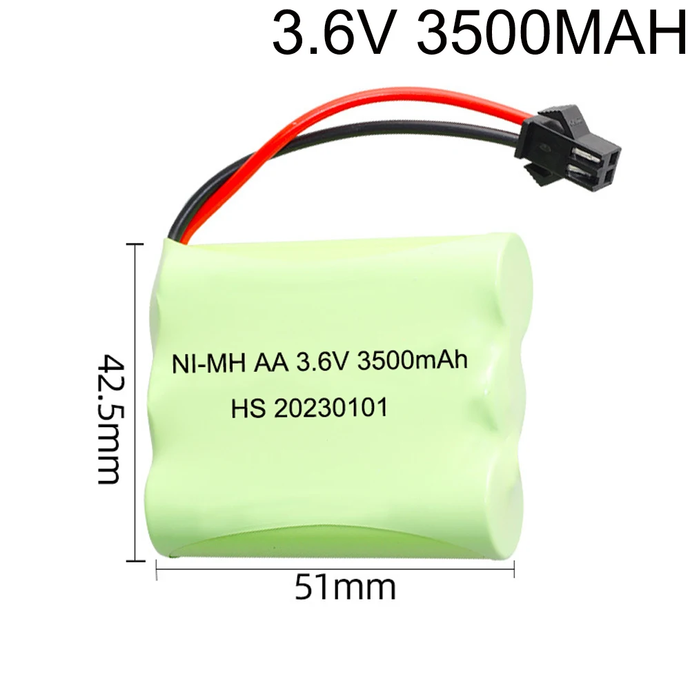 2.4V/3.6V/4.8V/6V/7.2V/8.4V/9.6V 3500mah NI-MH AA 3000mah Rechargeable Battery Pack For Remote Control Toys Electric Car SM Plug