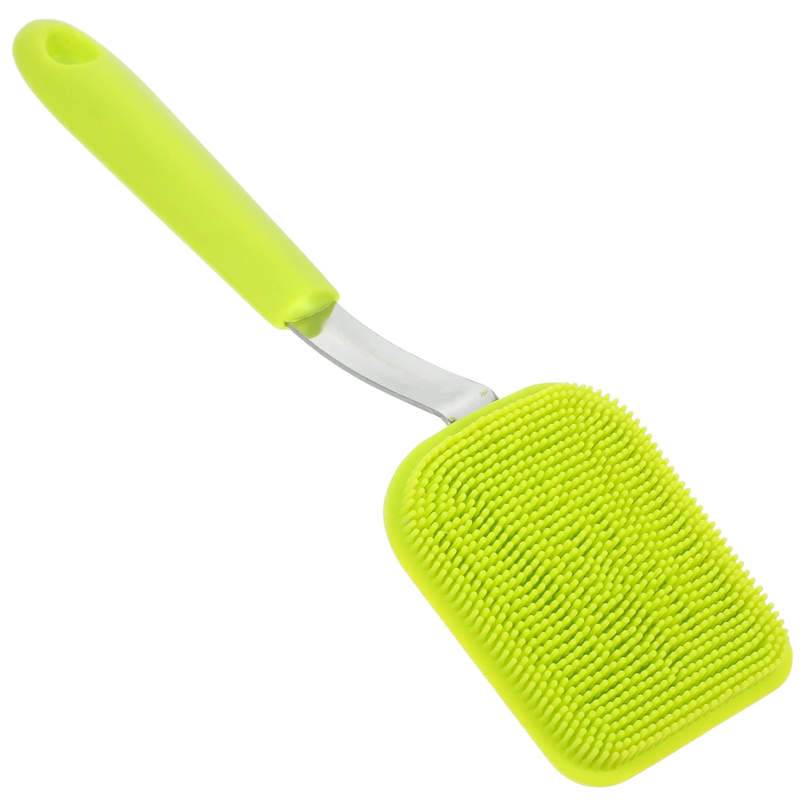 Flexible Silicone Dish Brush with Ergonomic Stainless Steel Handle Non Slip Pot Scrubber for Non Stick Surfaces Kitchen Washing
