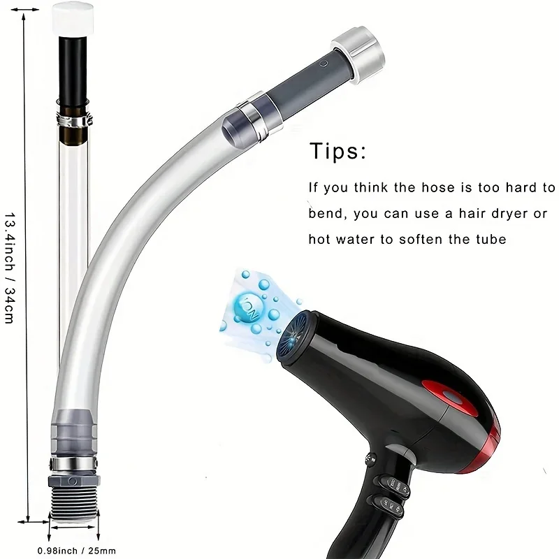 Flexible Racing Fuel Filling Hose, Suitable For VP Racing Fuel Jegs Cans LC2 Jugs Scribner Fuel Jugs
