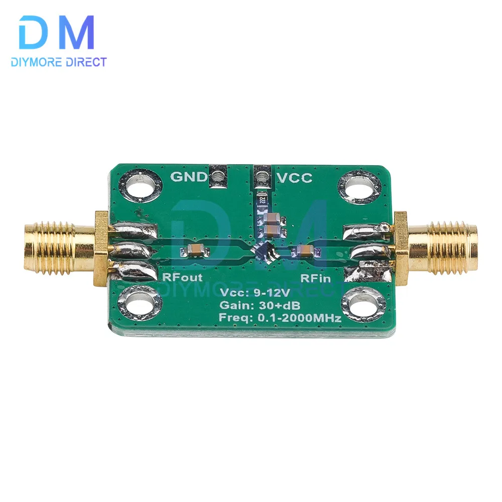 0.1-2000MHz 32dB Gain Broadband Low Noise High Frequency LNA RF Amplifier Module For FM HF VHF/UHF