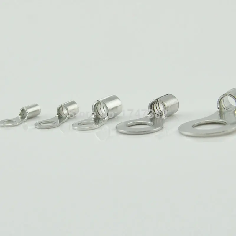 100PCS/50PCS RNB1.25-5 Non-insulated ring terminal electrical wire crimp naked connector AWG 22-16