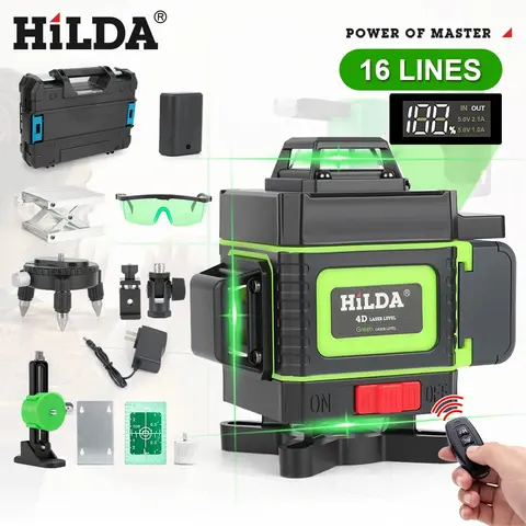 4D Laser Level 16/12 Lines Self-Leveling HILDA