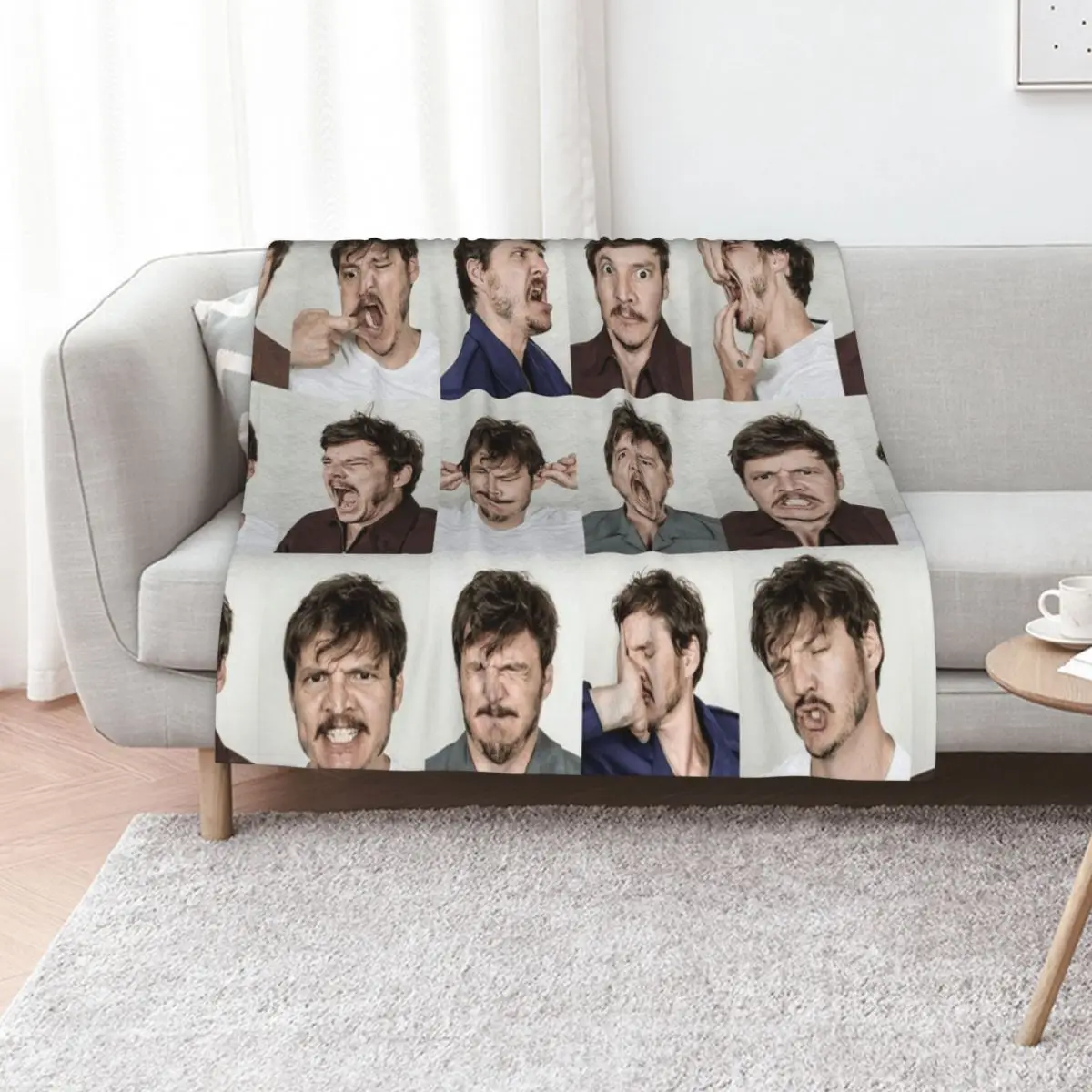 Manta de lujo suave y afelpada Pedro Pascal para sofá cama