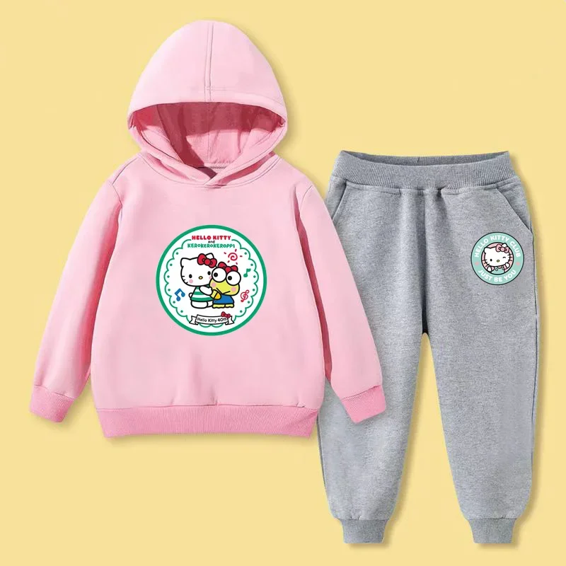 

24 autumn cartoon animation fashion casual hooded fashion handsome men and women the same children's hoodie set