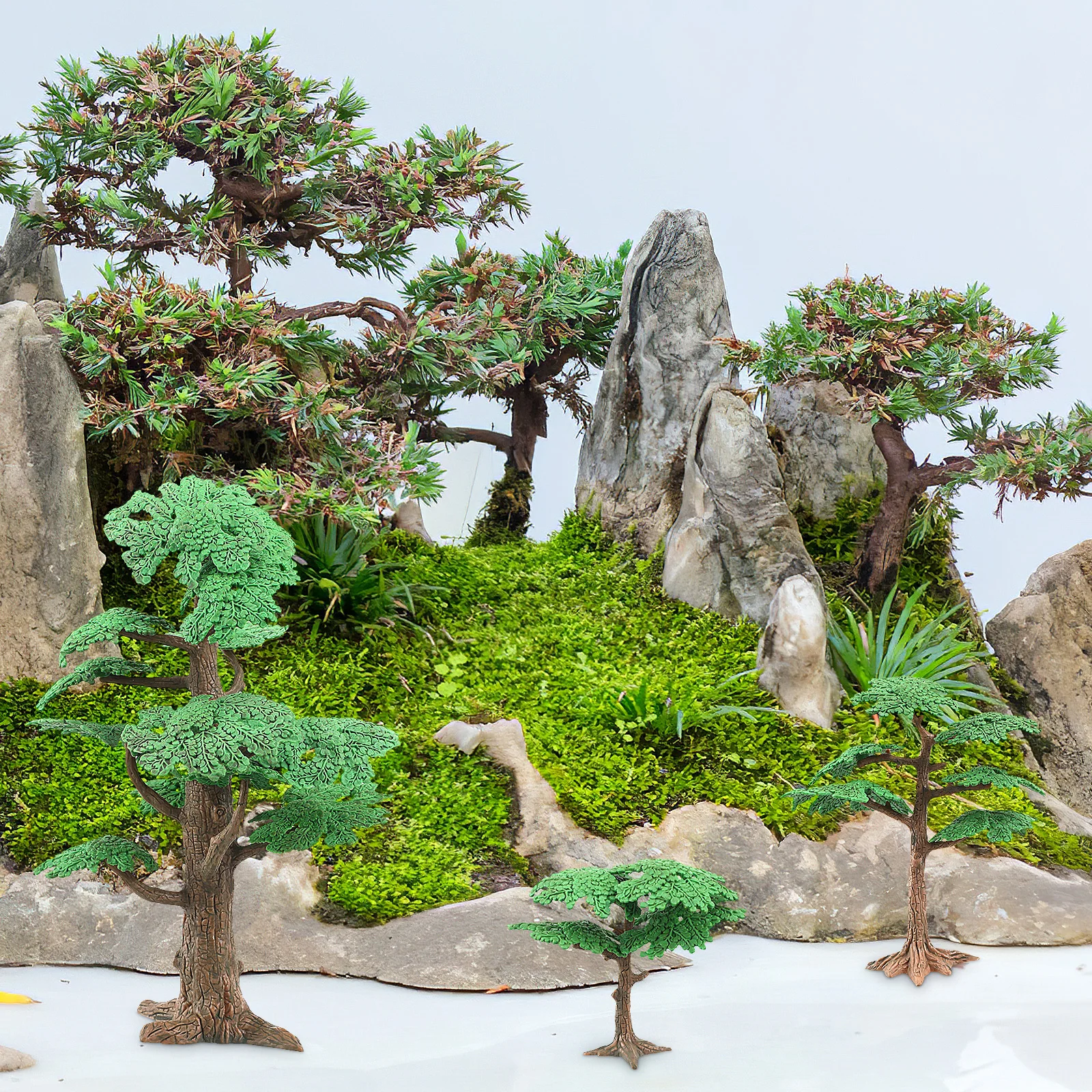 

3pcs Artificial Fake Plant Decor For Home Office Hotel Simulation Pine Villa Room Simulation Prop Plastic