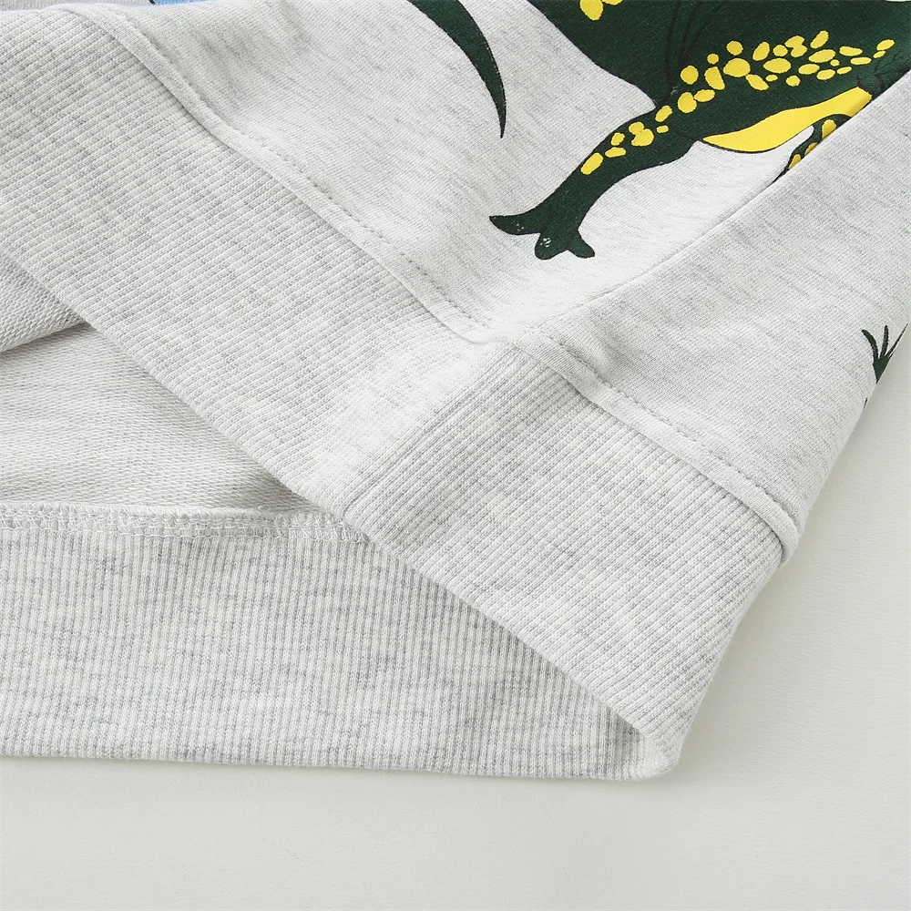 Jumping Meters Langarm-Sweatshirts für Kinder und Jungen, Kleinkindkleidung mit Kapuze und Tiermotiven für Herbst und Frühling, modische Kinderkleidung – Detail 13