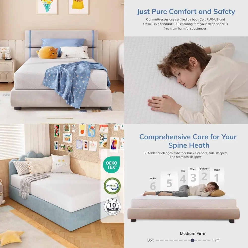 Green Tea Memory Foam Mattress 8 Inch Full Size - Medium Firm, Fiberglass-Free, CertiPUR-US Certified, Cool Sleep Technology