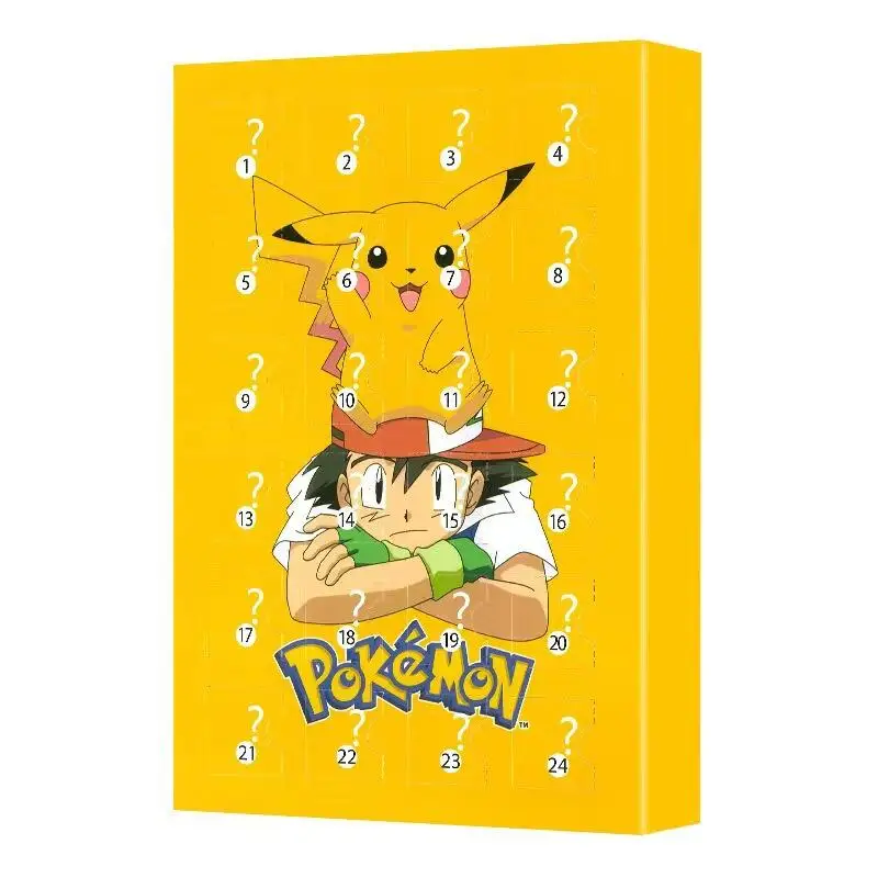 Pokemon Navidad nuevo producto caja ciega calendario 24 días Dongdongle modelo hecho a mano regalo de Navidad para niños juguete de Festival