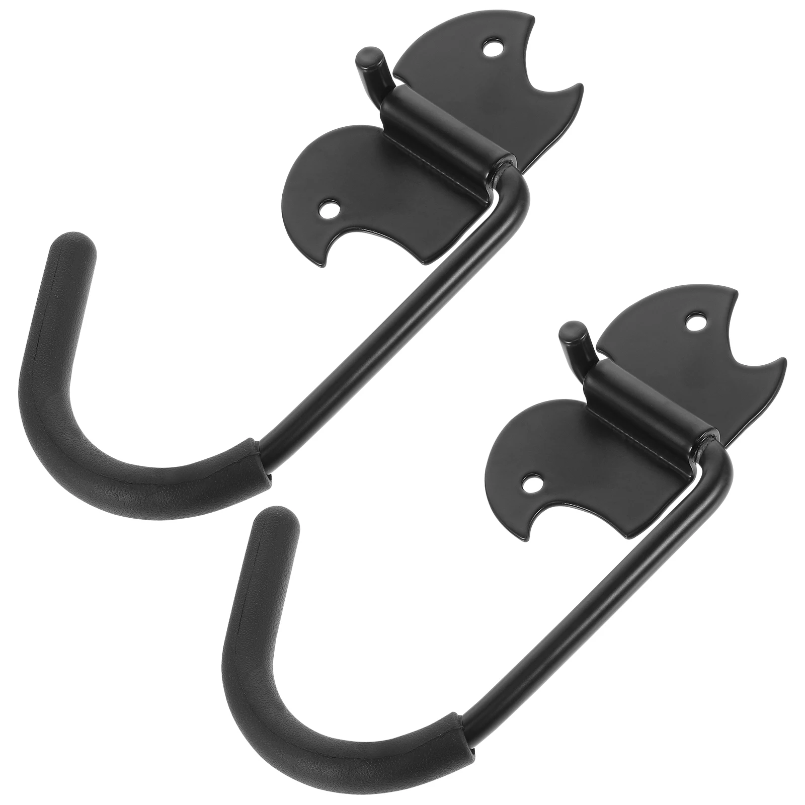 

2 Pcs Wall Hook Heavy Duty Hooks Hanging Bike Rack Garage Hanger for Ladder Utility Steel Hangers