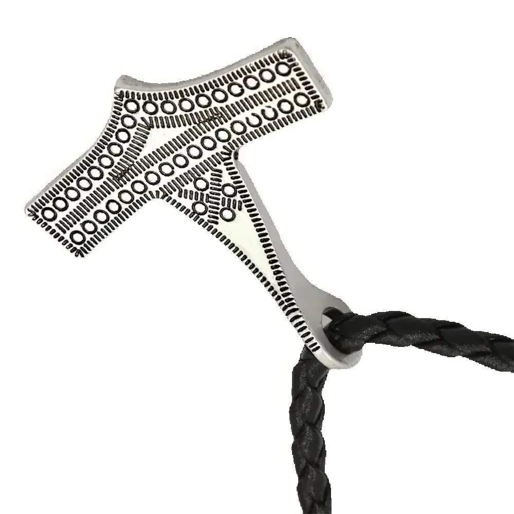 Norse 2018 Viking Jewelry Thor Hammer Mjolnir Amulet Scandinavian Male Pendant Necklace Gothic Jewerly