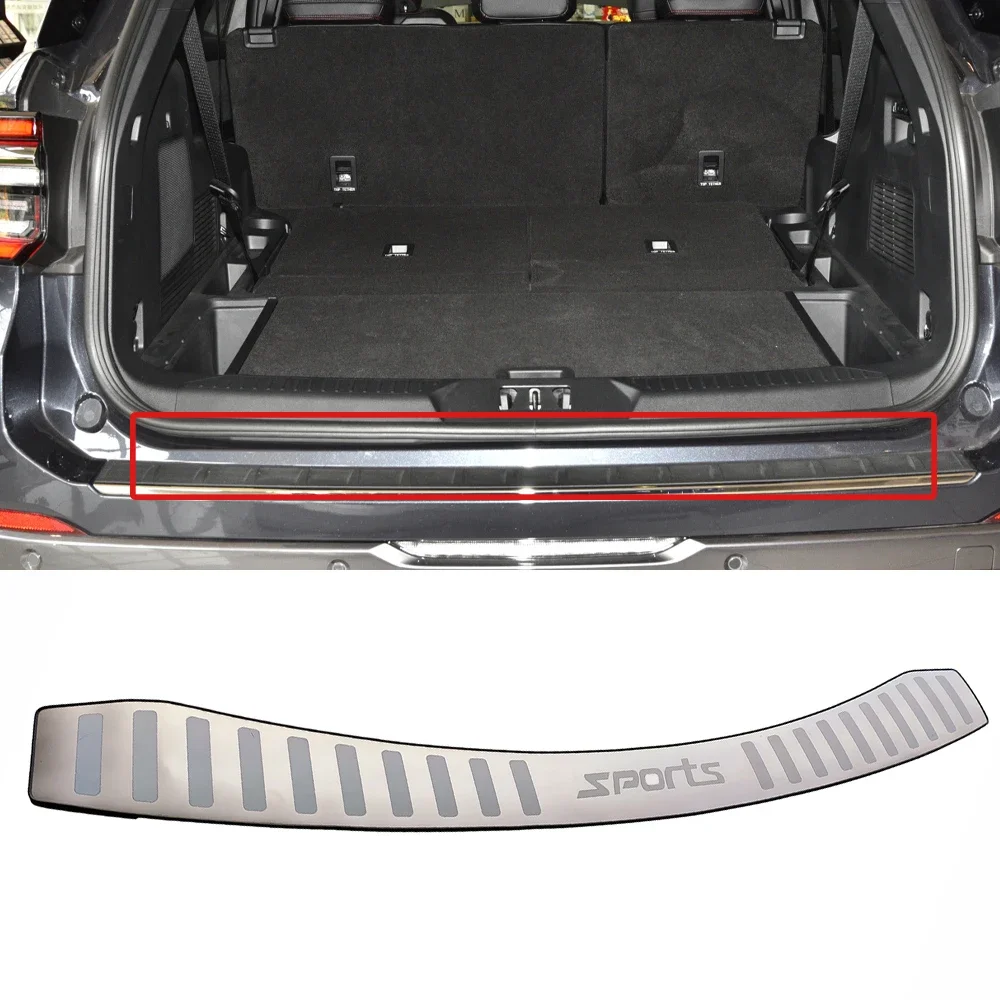 For Ford Explorer 2015 2017 Car Accessories Rear Bumper Protector Door Sill Scuff Plate Stainless Steel Trunk Trim 2013 2014