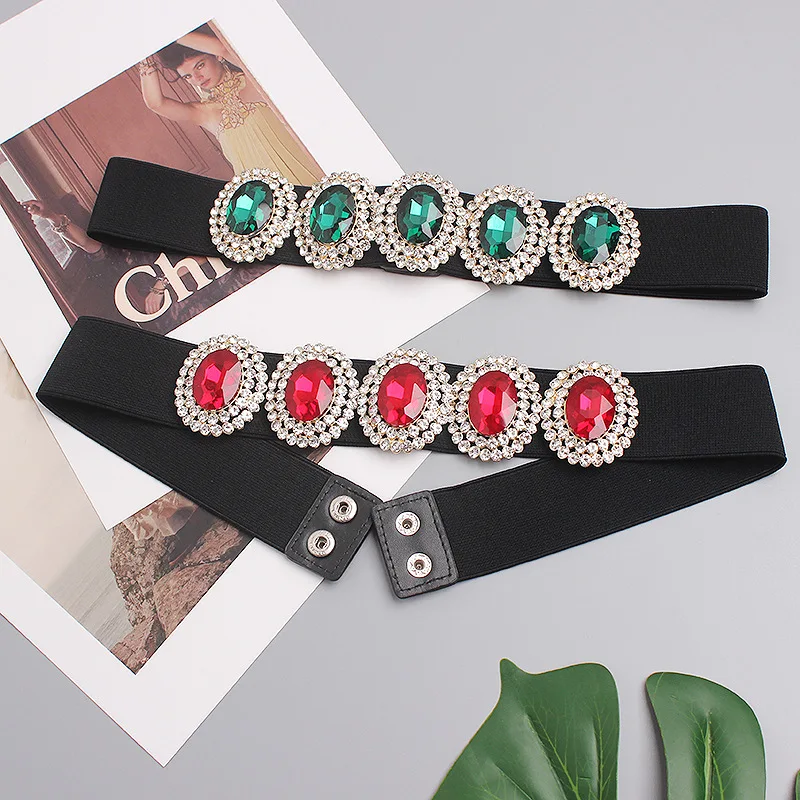 Cinture fatte a mano con diamanti e pietre preziose, temperamento mondana da donna, cinture decorative