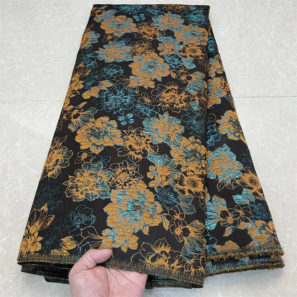2024 New African French Floral Fabric Jacquard Lace Brocade Lace Fabric Brocade Lace Fabric For For Wedding Party Sewing YXZ137