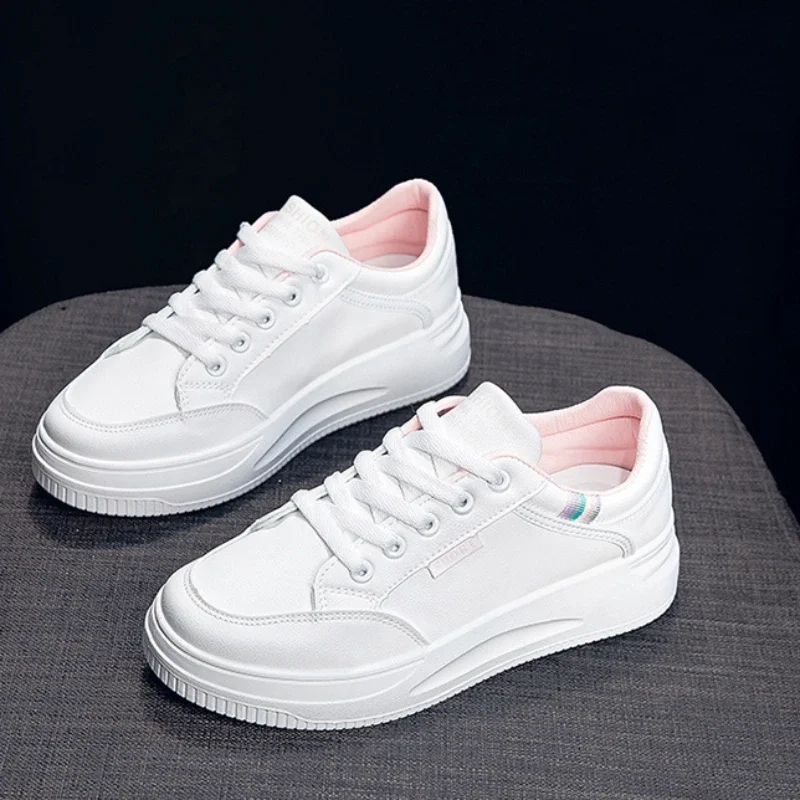 Casual Female White Sneakers Versatile Female Sports Shoes Platform Womens Casual Shoes Comfortable Fashion Zapatillas De Mujer