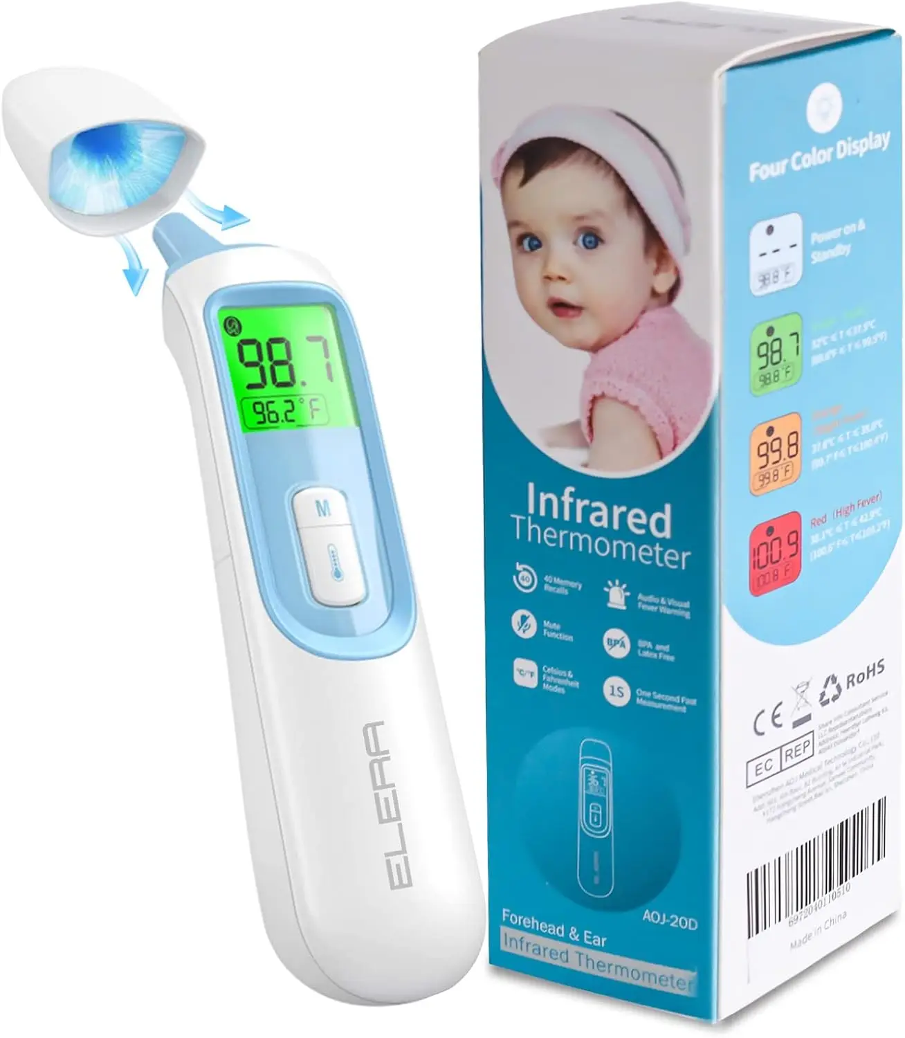 Infrared Ear and Forehead Thermometer for Baby