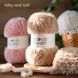 100g Faux Fur Yarn Fluffy for Hand Crochet Knitting Scarves Hat Doll Bag Glove Diy Smooth Soft Warm thick Mink Down Thread White
