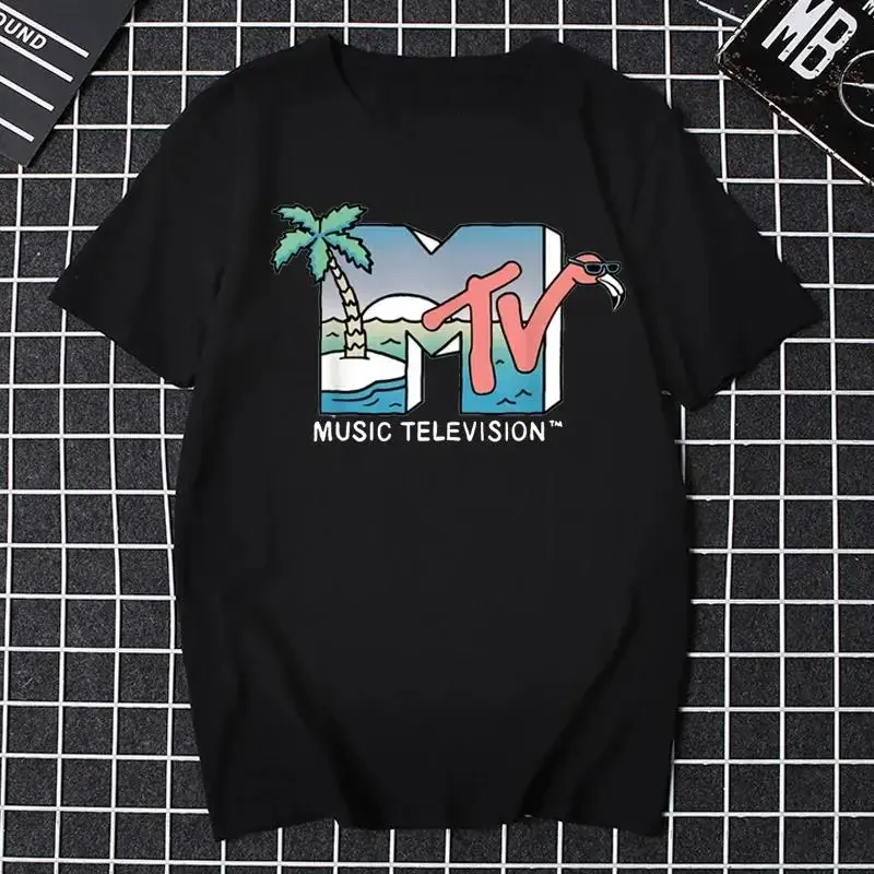 Mtv Music Television Graphic Tshirt Women Funny Men Clothing Fashion Hip Hop Tv T Shirt Plus Size 100%Cotton Unisex Tshirt