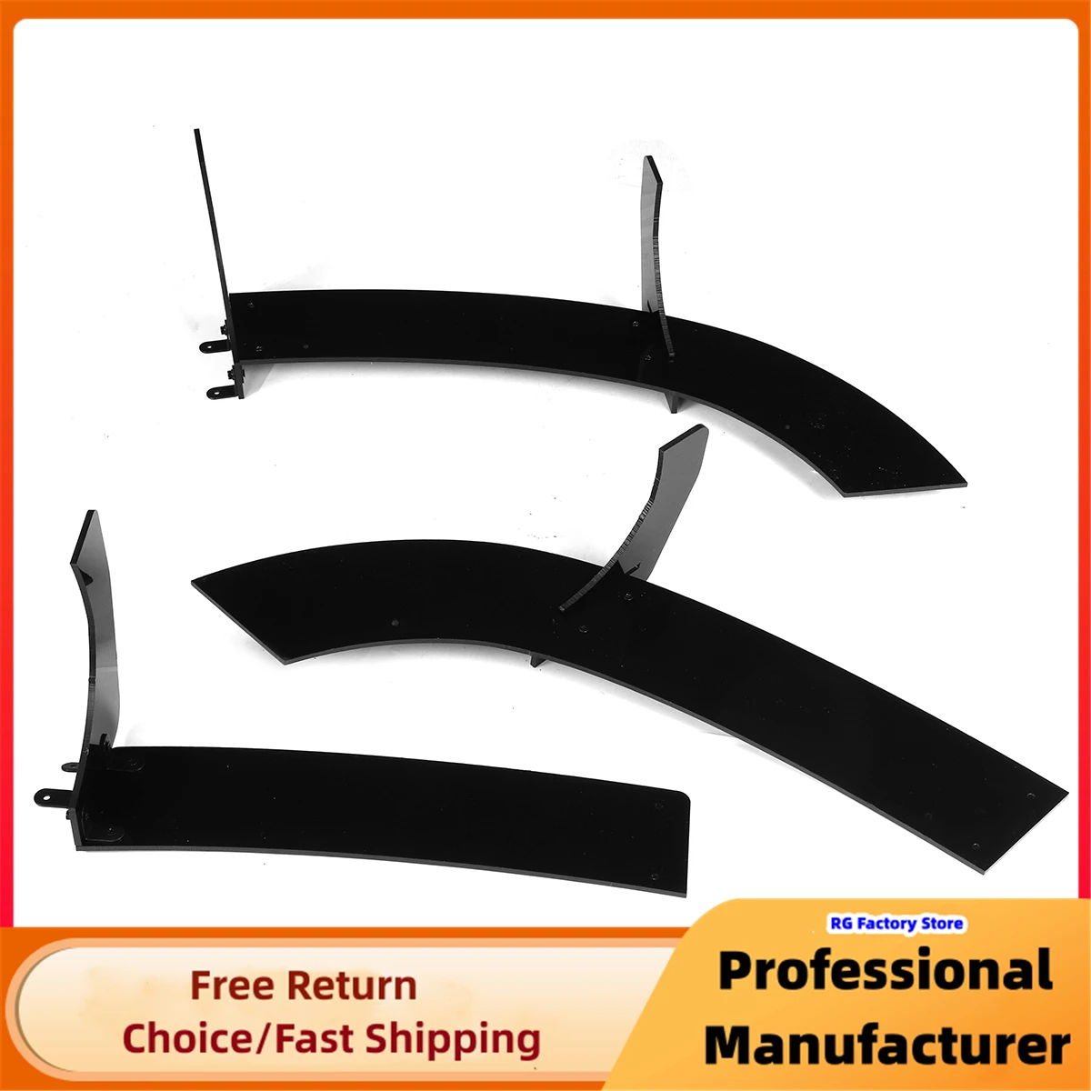 For VW Golf MK5 R32 2005 2006 2007 2008 2009 Rear Diffuser Lip Rear Side Splitters Car Rear Bumper Lip Diffuser Spoiler Splitter