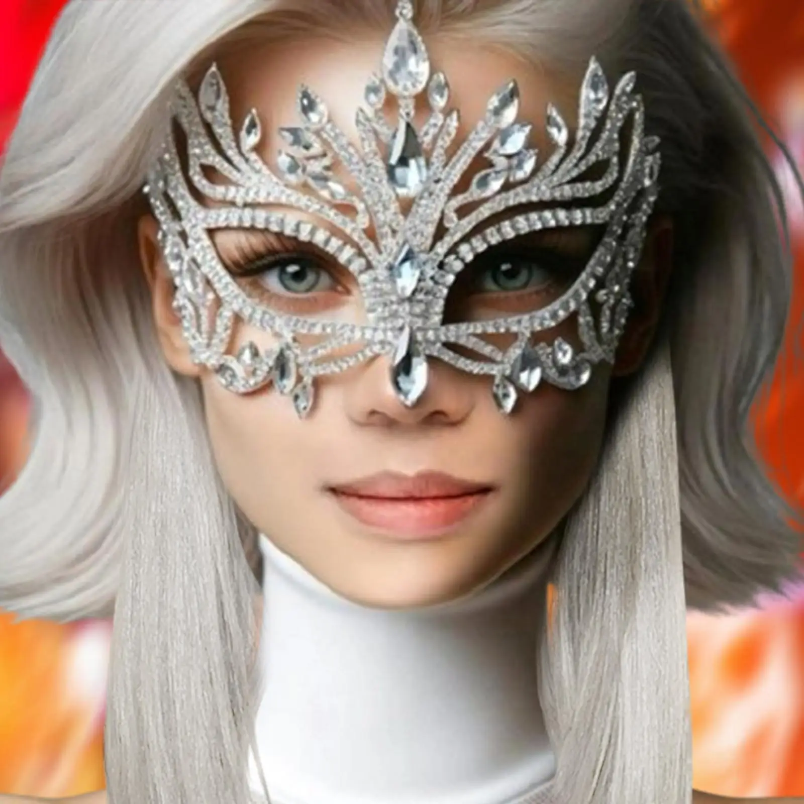 

Geometric Rhinestones Mask for Theatrical Stage Performance Show Carnivals