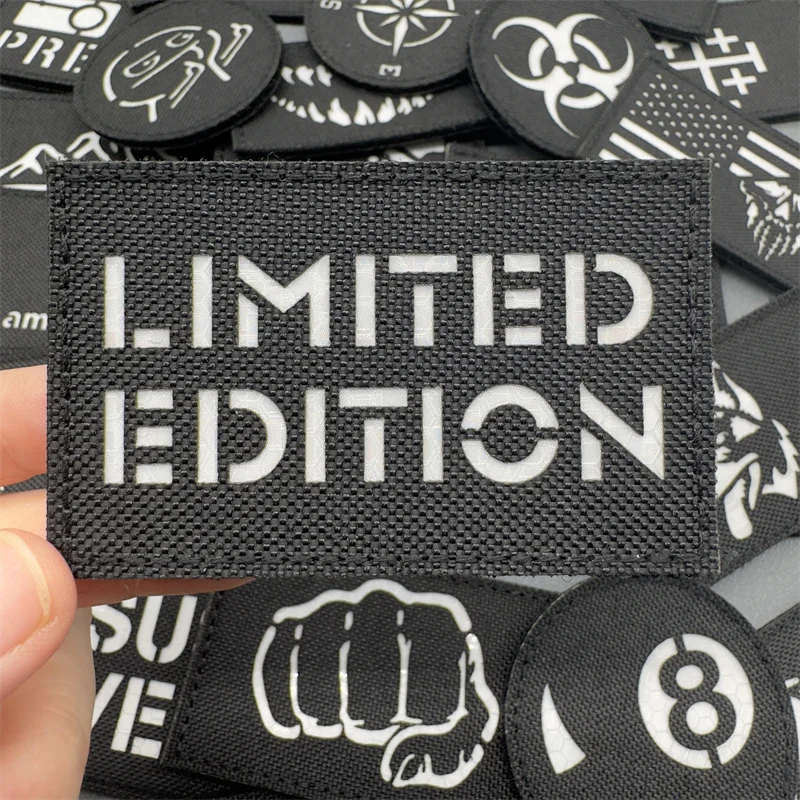 

Tactical Patches for Clothing IR Reflective Badge on Backpack Vest DIY Hook and Loop Morale Badges Outdoor Supplies