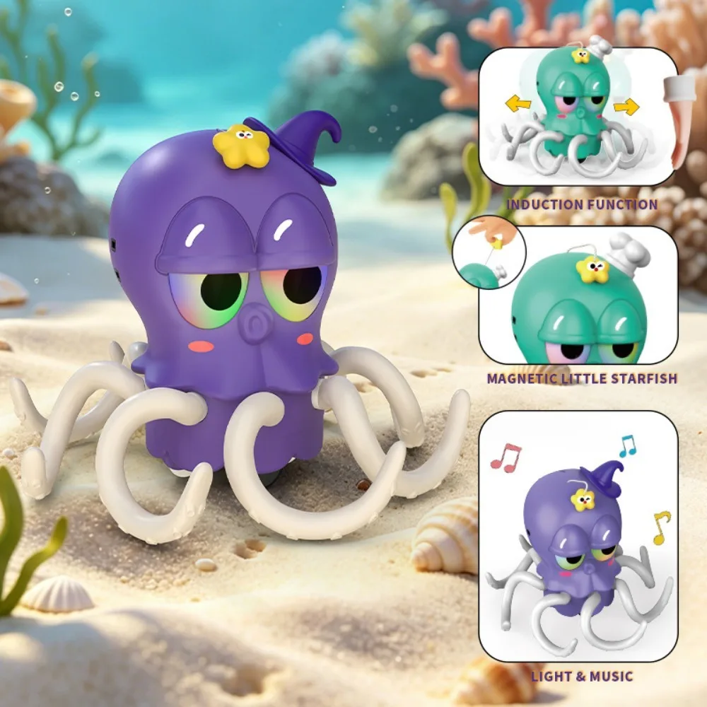 Electric Dancing Octopus Toy Automatic Induction Obstacle Avoidance Colorful Musical Interactive Crawling Octopus Toys view 5