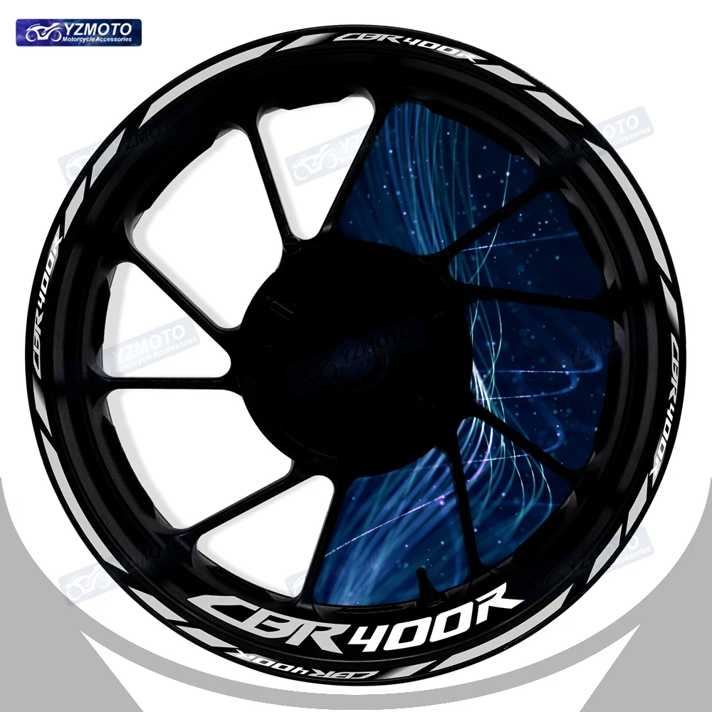 

For Honda CBR400R CBR 400R Motorcycle 17 Inch Front And Rear Wheel Sticker Hub Decal Modified Decorative Reflective Rim Stickers