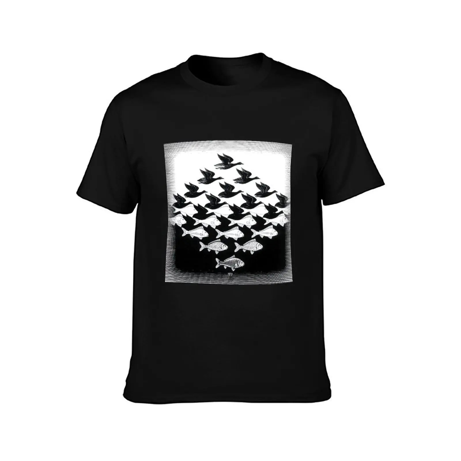 maurits cornelis escher, m c escher paintings, m c escher artwork T-Shirt blanks customs design your own funny t shirts for men