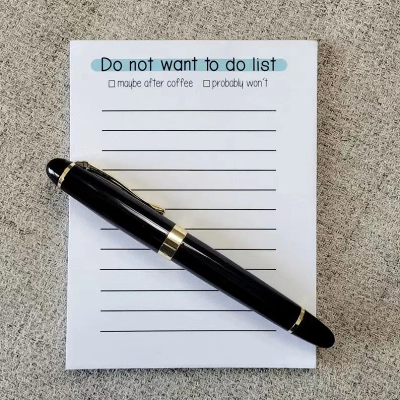 High Quality Funny To Do List Notepad, Sarcastic Anti-Procrastination Memo Pad, 50 Sheets Tear-Off Desk Planner, Humorous Office Gift for Coworker & Coffee Lovers
