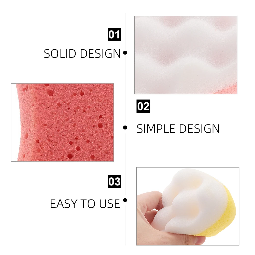 

8pcs Exfoliating Sponge Double-Side Body Scrubber For Shower Bath Cleaning Travel Size Soft Skin Care Bath Sponge