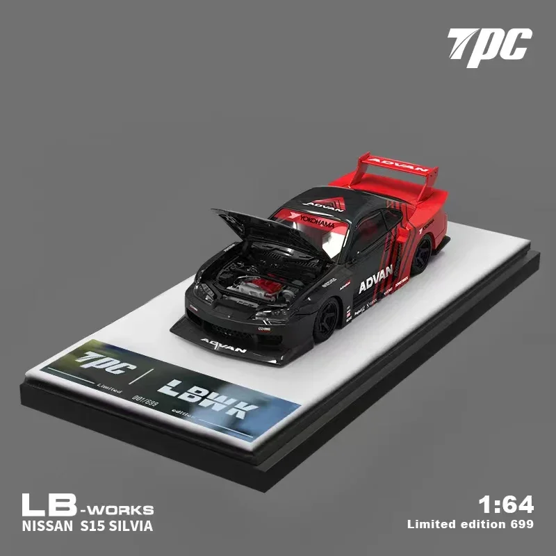 

TPC 1:64 LBWK S15 Open cover version Advan limited699 Diecast Model Cars