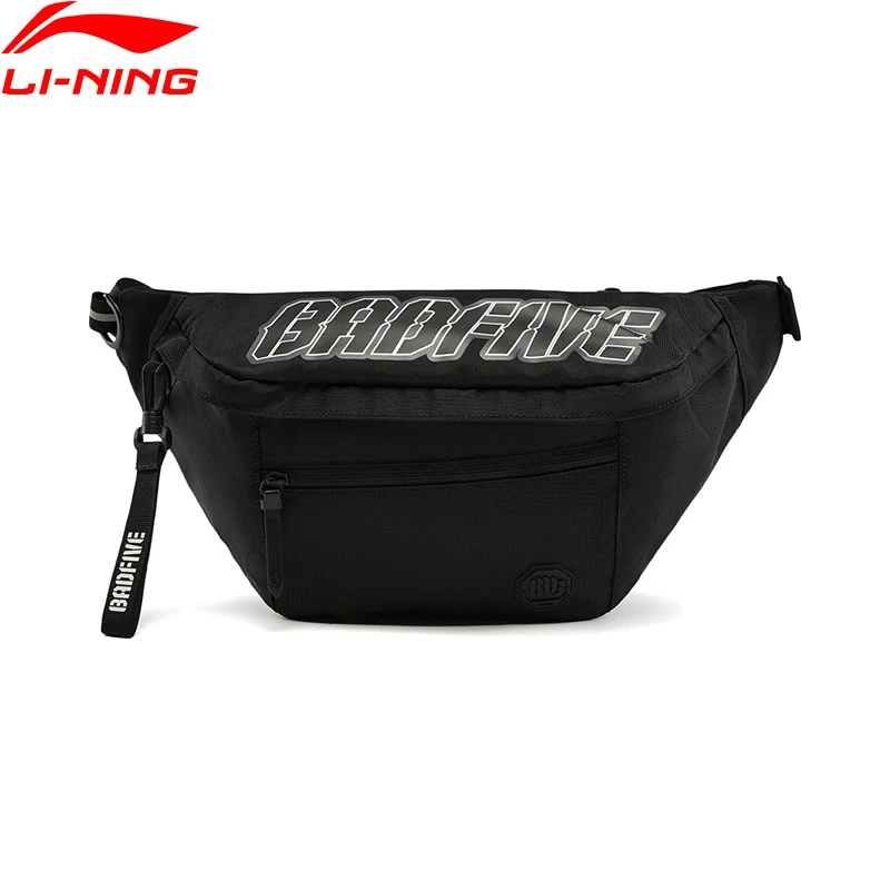 Li-Ning Unisex BADFIVE Basketball Chest Bag LN WATER PROOF 420*100*185mm 100%Polyester LiNing Men Women Crossbody Packs ABDW027