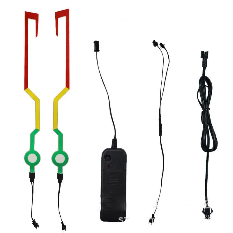 Helm Sepeda Motor LED Strip Bercahaya Lampu Dingin Strip Stiker Bercahaya Reflektif Berperekat Dekorasi Tahan Air Dimodifikasi