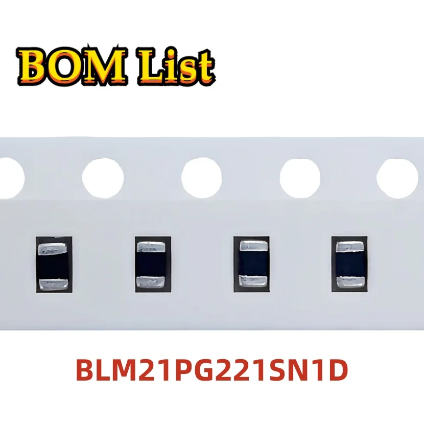 BLM21PG221SN1 BLM21PG221SN1D Ferrite Beads 0805 220Ohms 2A 25% DCR=50mOhms EMI Suppression Inductor High-Frequency Noise Filter