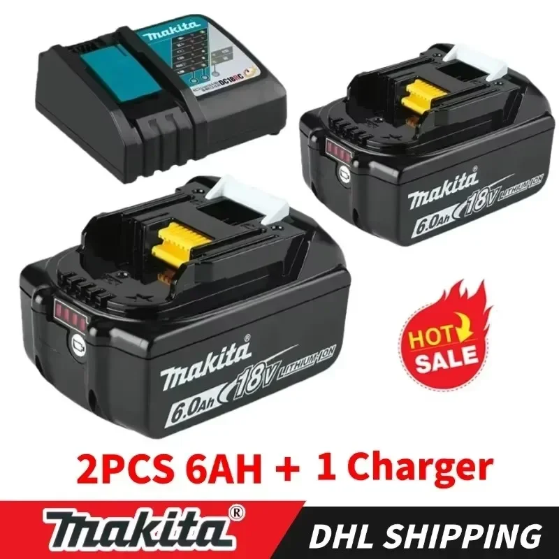 Original Makita 6.0Ah Battery for Makita 18V Battery BL1830B BL1850B BL1850 BL1840 BL1860 BL1815 Replacement Lithium Battery