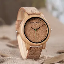 Handmade Wooden Couple Watch with Cork Strap #2