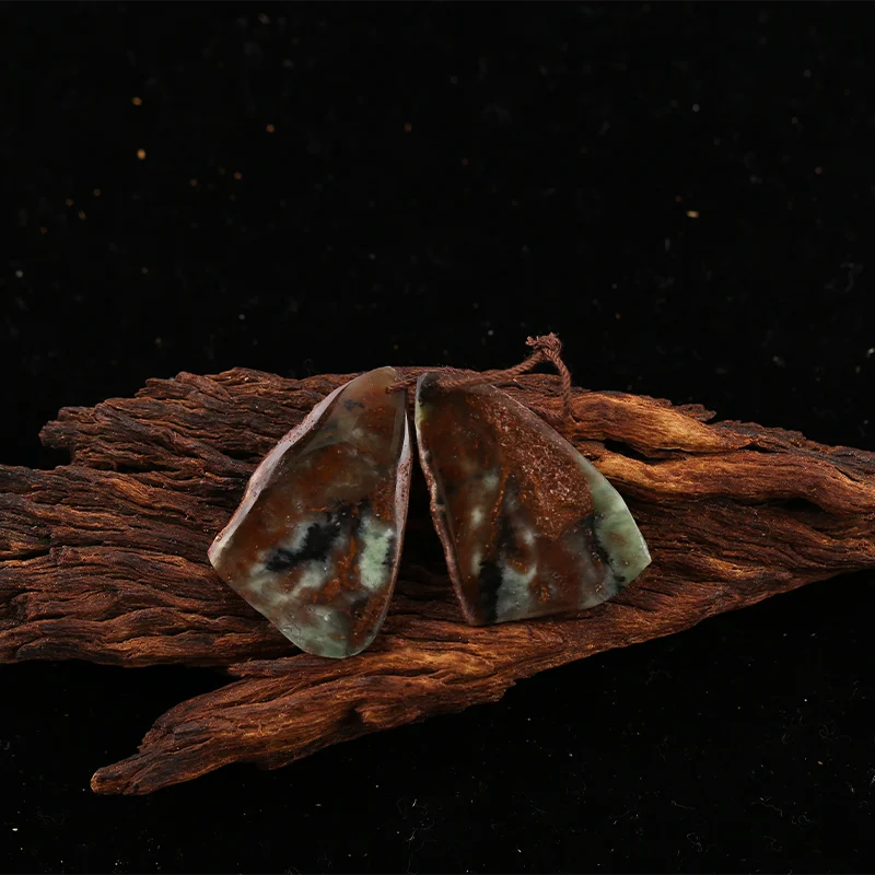 B&F Chrysoprase Earring Beads for Jewelry Making, Handmade Natural stones beads, Stones for jewelry Making Supplies