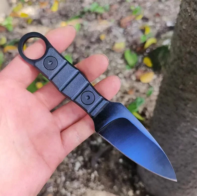 Professionelles Outdoor-Überlebensmesser, feststehende Klinge mit Scheide – aus hochhartem D2-Stahl, geeignet für Camping und Jagd – Detail 7