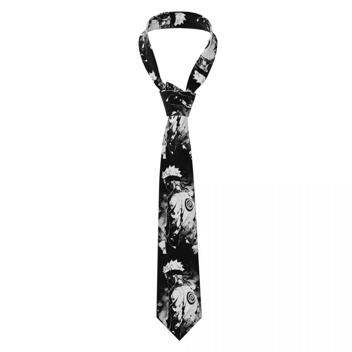 

Personalized U-Uzumakies N-Narutoes Necktie Men Silk Hot Blooded Neck Tie for Business