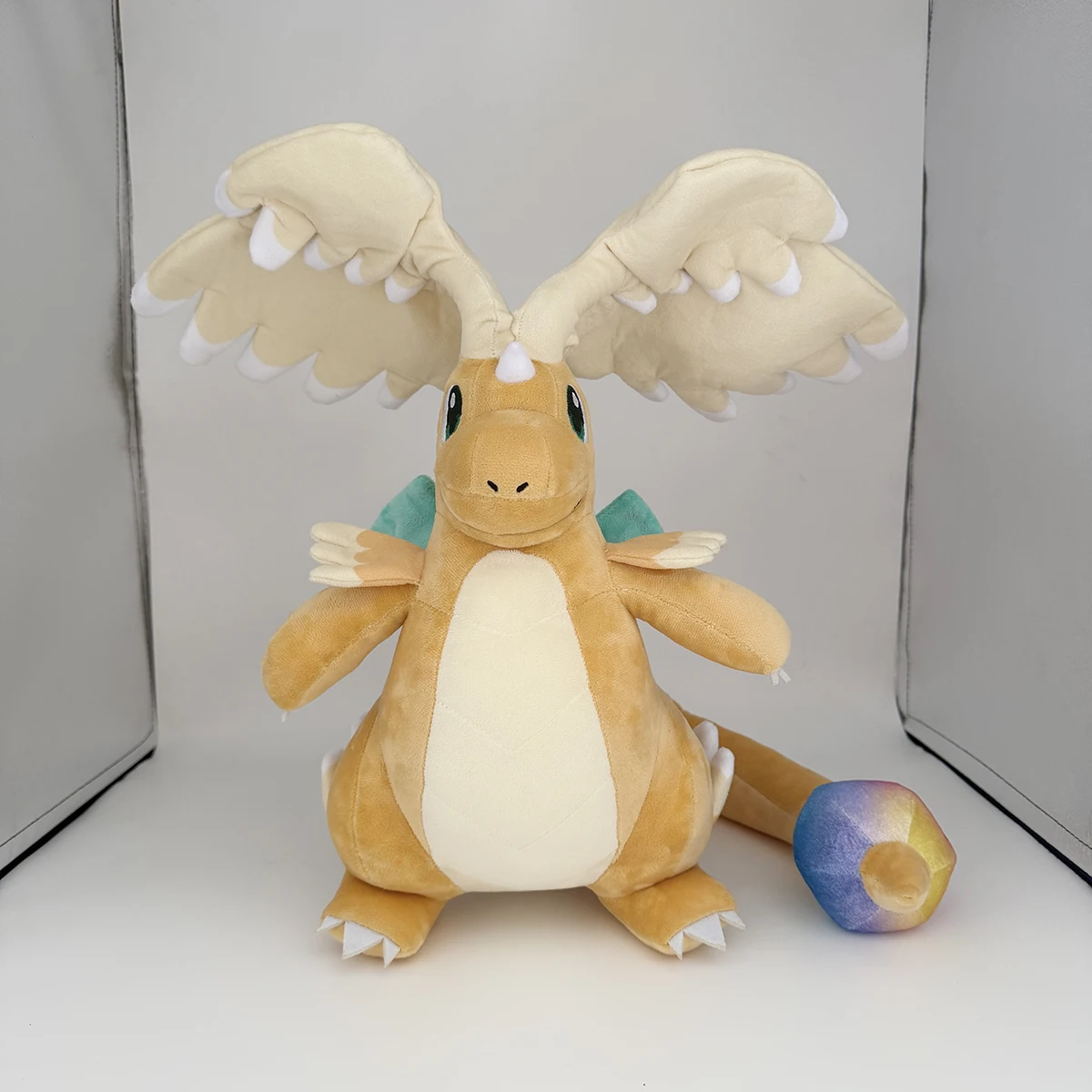 Pokemon Mega Dragonite Evolution Dragonite Charizard Tyranitar Dragapult Stuffed Toys Pikachu Dragonite Holding Dratini Doll view 3